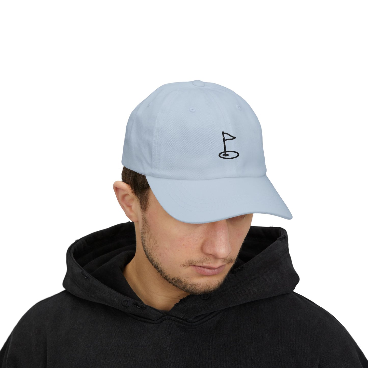 Classic Dad Cap with Golf Flag Embroidery