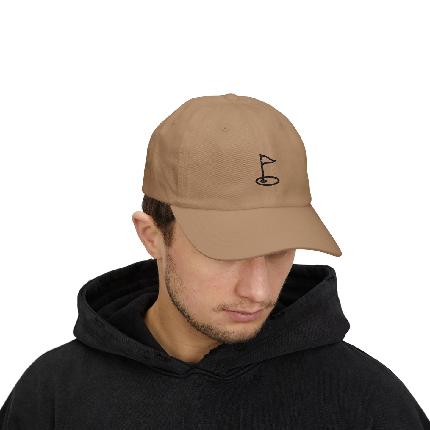Classic Dad Cap with Golf Flag Embroidery