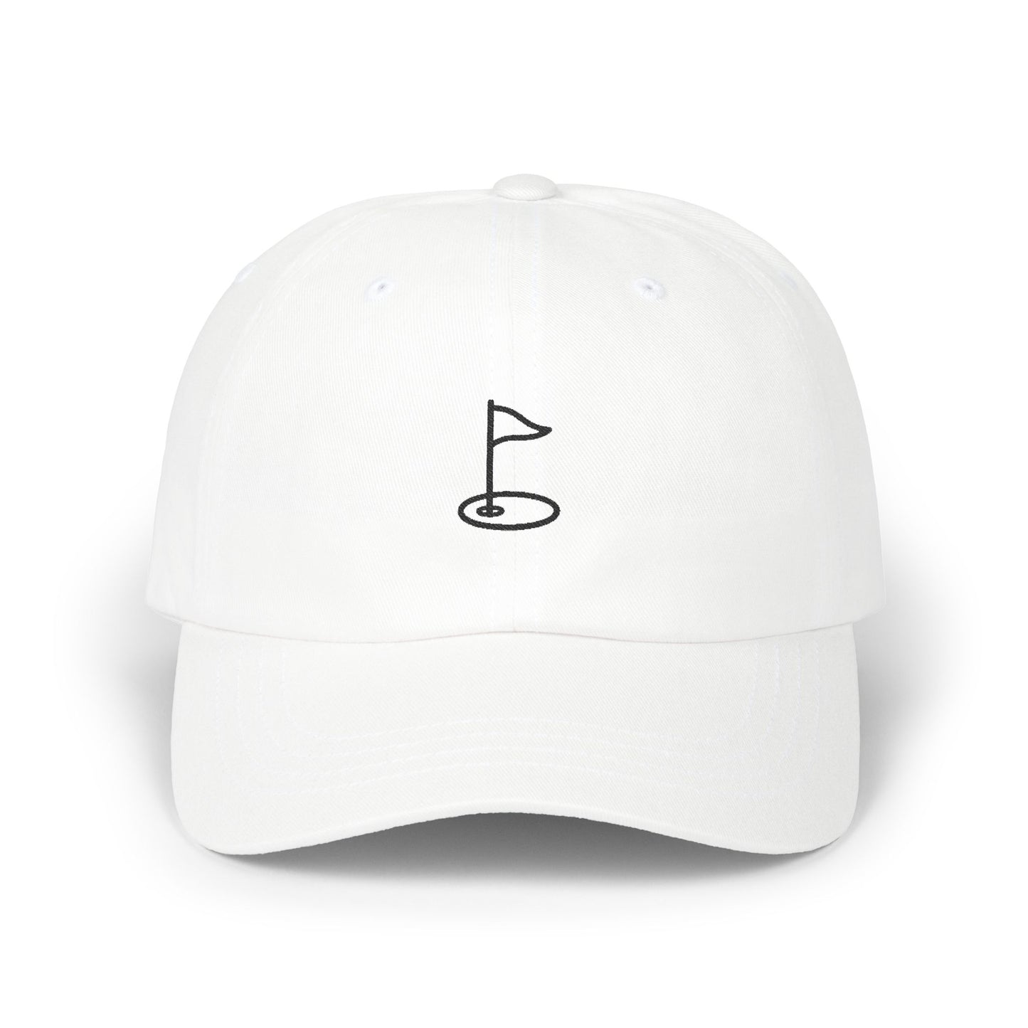Classic Dad Cap with Golf Flag Embroidery
