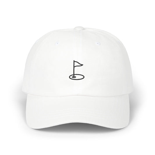 Classic Dad Cap with Golf Flag Embroidery
